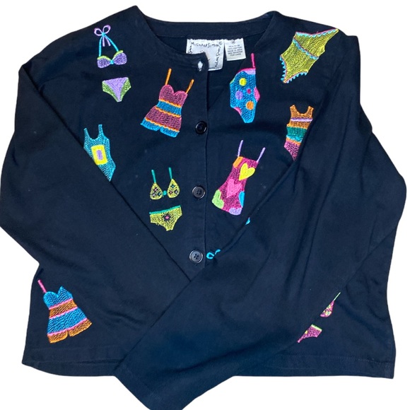 Michael Simon Lite 90’s Vintage Beach Swim Cardigan - Picture 2 of 5